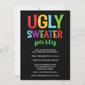 Weihnachts Ugly Sweater Office Adult Party Einladung (Vorderseite)