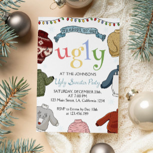 Weihnachts Ugly Sweater Party Einladung