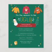 Weihnachts Ugly Sweater Party Einladung (Vorderseite)