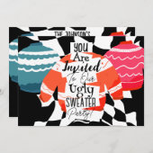 Weihnachts Ugly Sweater Party Einladung (Vorne/Hinten)