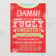 Weihnachts Ugly Sweater Party Fugly Sweater Red