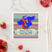 Weihnachts Ugly Sweater Party Personalisiert Serviette (Beispiel)
