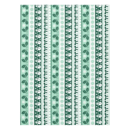 Weihnachts Ugly Sweater Strick Muster in Minze Gre Tischdecke (Vorderseite)