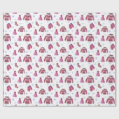 Weihnachts Ugly Sweater & Winter Hat Geschenkpapier (Flach)