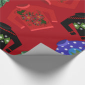 Weihnachts-Ugly-Sweaters glänzend Wrapping Paper Geschenkpapier (Ecke)
