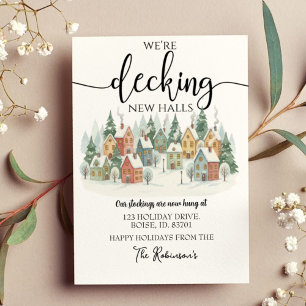 Weihnachts-Umzugsankündigung, Neue Adresse Feiertagskarte