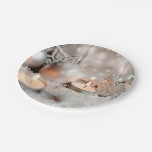 Weihnachts- und Adventsdekor Pappteller (Schrägansicht)