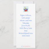 Weihnachts- und Ballongeburtstag einladen Einladung (Rückseite)