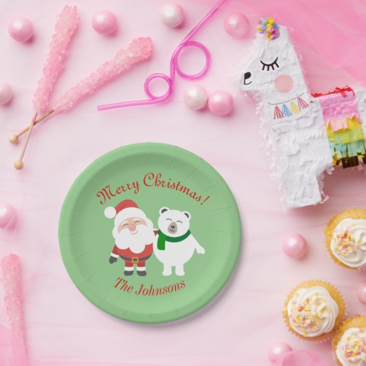 Weihnachts- und Bärenweihnachtsbuch-Teller Pappteller (Party)