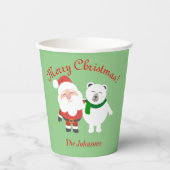 Weihnachts- und Bärenweihnachtscreen Pappbecher (Vorderseite)