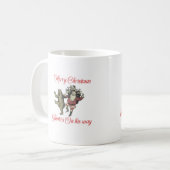 Weihnachts- und Bärenweihnachtsfeier Tasse (Vorderseite Links)