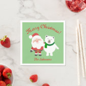 Weihnachts- und Bärenweihnachtsfest Party Napkins Serviette (Beispiel)