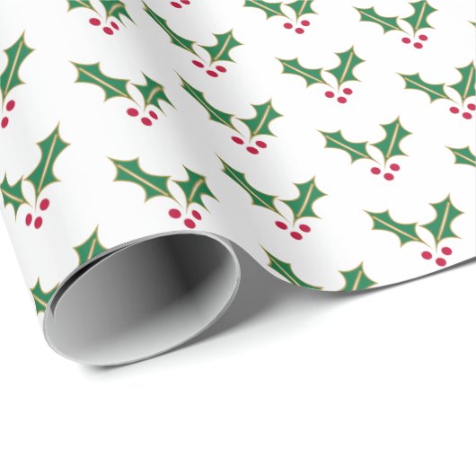 Weihnachts- und Berries-Musterpapier Geschenkpapier (Rolleneckpunkt)