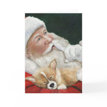 Weihnachts- und Corgi-Weihnachtskarte