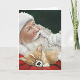 Weihnachts- und Corgi-Weihnachtskarte Feiertagskarte