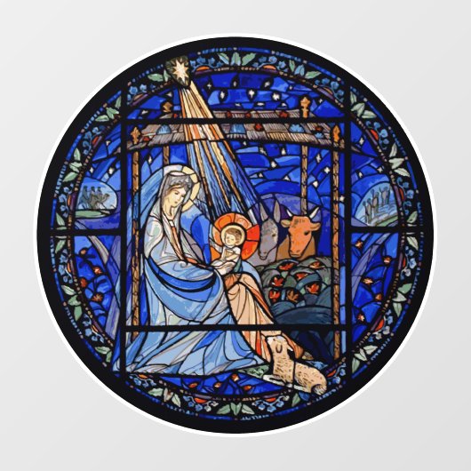 Weihnachts- und Date-Keramik Fensteraufkleber (Blatt)