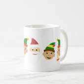 Weihnachts- und Elfenbein Weihnachtskaffee-Tasse Kaffeetasse (VorderseiteRechts)