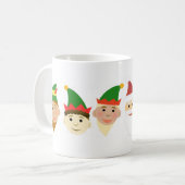 Weihnachts- und Elfenbein Weihnachtskaffee-Tasse Kaffeetasse (Vorderseite Links)