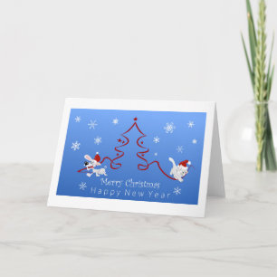 Weihnachts‑ und Feiertagsgrußkarte für Tierliebhab Feiertagskarte