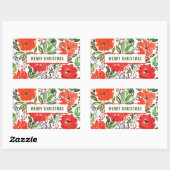 Weihnachts- und Handaufkleber Rechteckiger Aufkleber (Blatt)