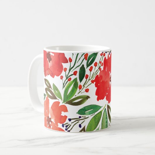 Weihnachts- und Handgemalte Tasse (Vorderseite Links)