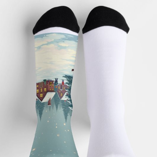 Weihnachts- und Katzensocken Socken (Oben)