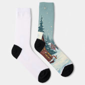 Weihnachts- und Katzensocken Socken (Rechts)