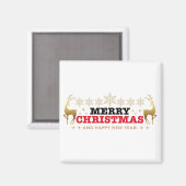 Weihnachts- und Neujahrsdesign Magnet (Vorderseite/Rückseite)