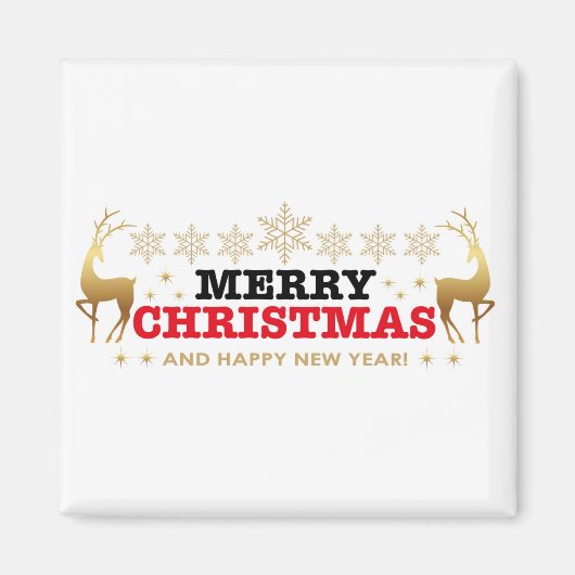 Weihnachts- und Neujahrsdesign Magnet (Vorne)