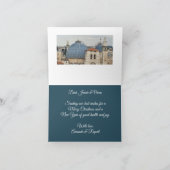 Weihnachts- und Neujahrsglückwünsche Vintage-Farbf Feiertagskarte (Innenseite)