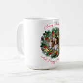 Weihnachts- und Neujahrsgrüße, Foto in einer Krone Kaffeetasse (Vorderseite Links)