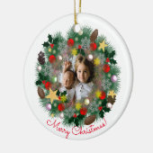 Weihnachts- und Neujahrsgrüße, Foto in einer Krone Keramik Ornament (Links)