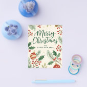 Weihnachts- und Neujahrsgrußkarte Flyer (Einzeln)