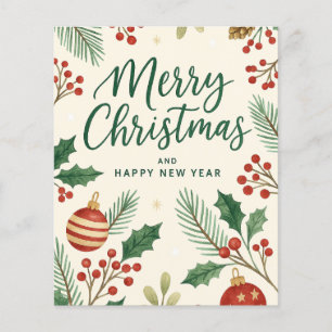 Weihnachts- und Neujahrsgrußkarte Flyer