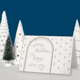 Weihnachts- und Neujahrskalligraphie und Nordische Feiertagskarte