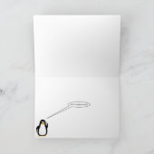 Weihnachts- und Neujahrskarte mit Pinguinen Feiertagskarte (Innenseite)