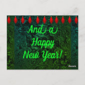 Weihnachts- und Neujahrskarte Postkarte (Rückseite)