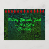 Weihnachts- und Neujahrskarte Postkarte (Vorderseite)