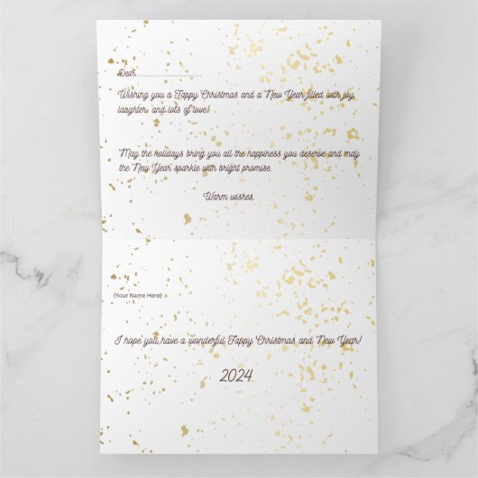 Weihnachts- und Neujahrskarten Karte (Innenseite)