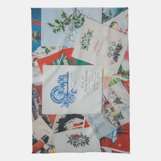Weihnachts- und Neujahrskarten Küche Geschirrtuch (Vertikal)