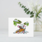 Weihnachts- und Neujahrsmaus mit Kegel Postkarte (Stehend Vorderseite)
