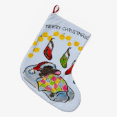 Weihnachts- und Neujahrsmaus mit Strümpfen Großer Weihnachtsstrumpf (Vorderansicht (hängend))