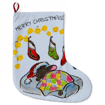 Weihnachts- und Neujahrsmaus mit Strümpfen