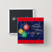 Weihnachts- und Neujahrsschaltfläche Button (Vorne & Hinten)