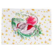 Weihnachts- und Neujahrsschlafmaus Große Geschenktüte (Rückseite)
