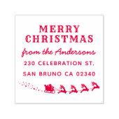 Weihnachts- und Reindeer Sleigh Weihnachts-Rücksen Permastempel (Design)