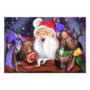 Weihnachts- und Reindeers Funny Christmas Poster