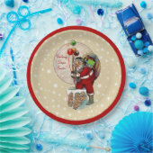 Weihnachts- und Schornstein-Weihnachtsplatte Pappteller (Party)