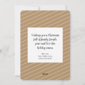 Weihnachts- und SchwarzfamilienFoto Feiertagskarte (Rückseite)