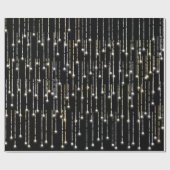 Weihnachts- und Silberglanzlichter Geschenkpapier (Flach)